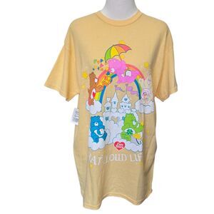 Care Bears "That Cloud Life" Journeys Exclusive Graphic T-Shirt M Yellow/Orange